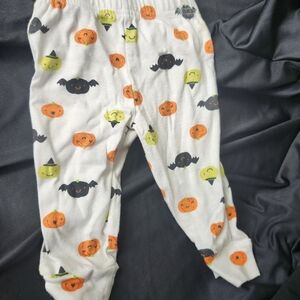 Gerber White and Orange Sweatpants with Halloween Print